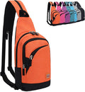 Peicees Small Sling Bag for Women Mens Convertible Crossbody Backpack Shoulder Chest Daypack with Zipper Strap for Hiking