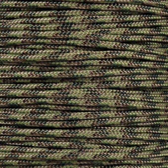 Paracord Planet | Type II Commercial Grade 425 Paracord – 425 LB Tensile Strength W/ 3mm Diameter (Multi Camo, 25 FT)