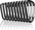 Carabiner Clips, Upins Aluminum Locking Spring Hook Keychain D Shape Heavy Duty Buckle Pack Carabiners Clip Lock Snap Hooks Backpack Clip