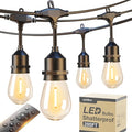 addlon 200FT Outdoor String Lights LED with Remote Dimmable Patio Lights Waterproof Shatterproof Edison Bulb for Outside Backyard Porch Garden Bistro Pergola Party Decor, Warm Ambience Lighting