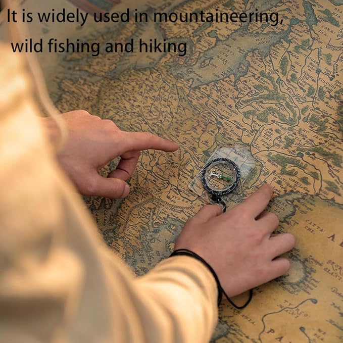12pcs Orienteering Compass Set - Waterproof, Map Compass for Hiking, Backpacking, Camping, Kids, Travelling