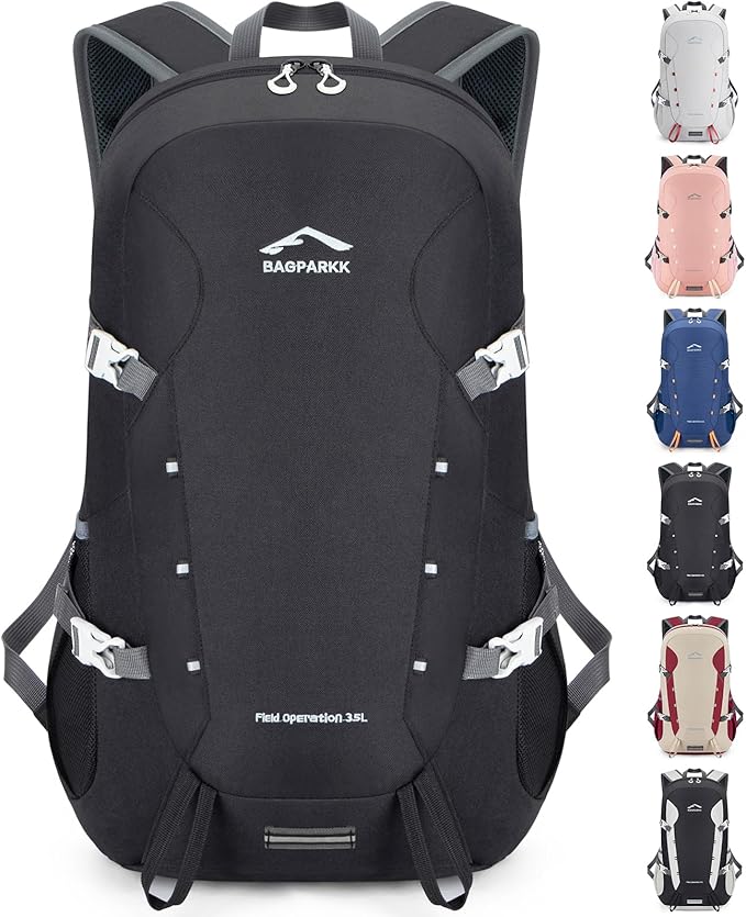BAGPARKK Hiking Backpack,Large 35L Travel Backpacks for Men Women,Water Resistant Ultra Lightweight Foldable Packable Camping Daypack for Outdoor Sports
