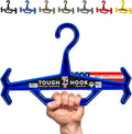 Tough Hook Original Heavy Duty Hangers – The Superhero of Hangers USA-Made, Anti-Slip ABS Resin Tactical Hanger for Police Gear, Scuba Gear & Dive BCD – DuraResin 200-lb Cap Wetsuit Hanger, 1 Blue