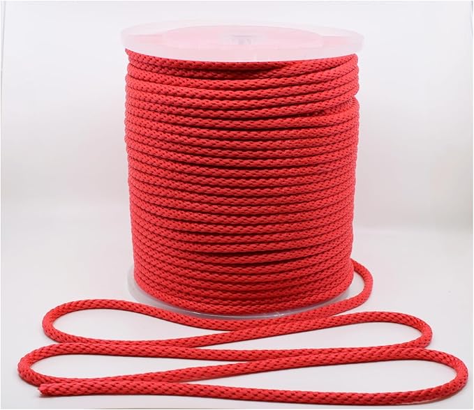 T.W Evans Cordage Co. 98330 3/8-Inch by 500-Feet Solid Braid Propylene Multifilament Derby Rope, Red