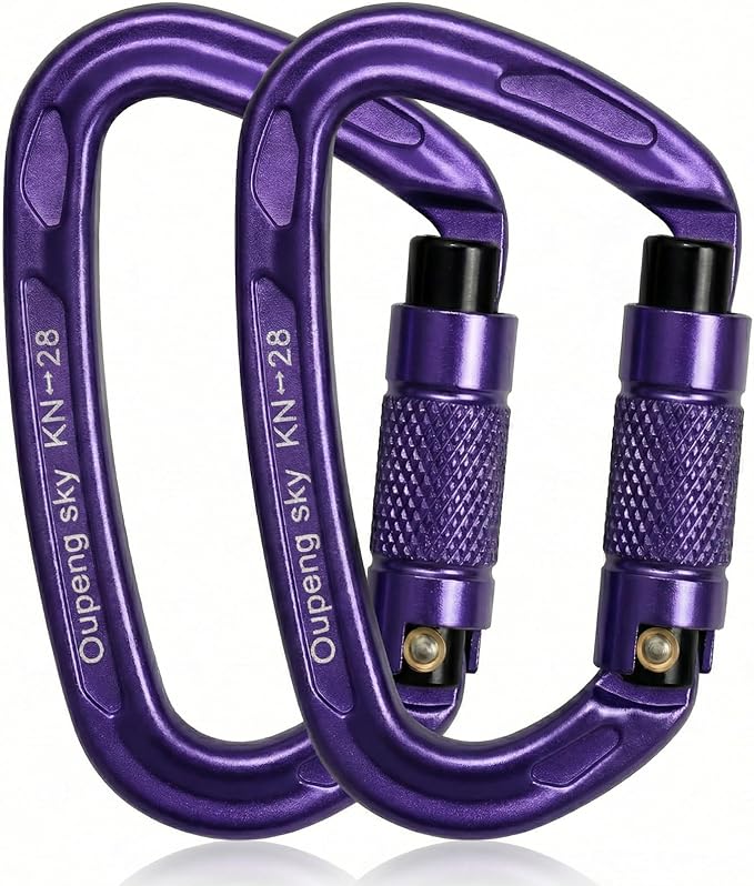 Oupeng sky Auto Locking Carabiner Clips - 28KN (6172lbs) Heavy Duty Caribeaners, Large Carabiner Clip for Keychains，Hammock，Camping, Gym, Hiking, Outdoor ，Dog Leash