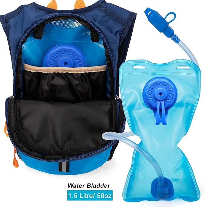 Ivygreen Kids Hydration Backpack, Hiking Backpack for Boys or Girls with 1.5L Water Bladder