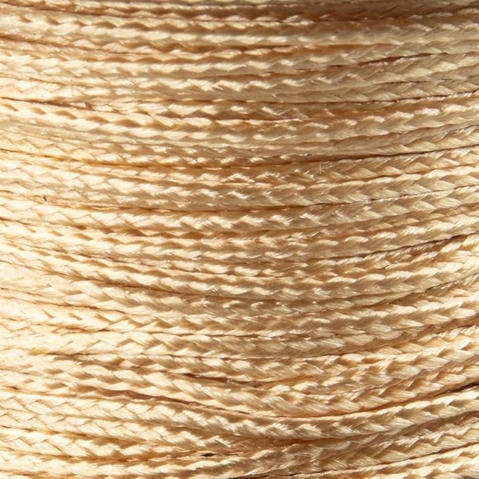 Paracord Planet Micro Paracord – Thin Braided Cord for Crafting, Fishing, and DIY Projects in 125 ft Spools – Gold