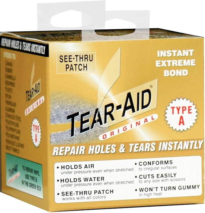 Tear-Aid Repairs Patch Roll Kit for Type A Fabrics (2 Pack) Size: 2Pack Model:
