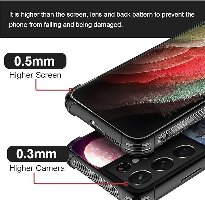 for Samsung Galaxy S21 Ultra Case, Star Two Wolfs Howling Pattern Graphic Design Girl Boy Soft Silicone Hard Acrylic Shock Protection for Samsung Galaxy S21 Ultra