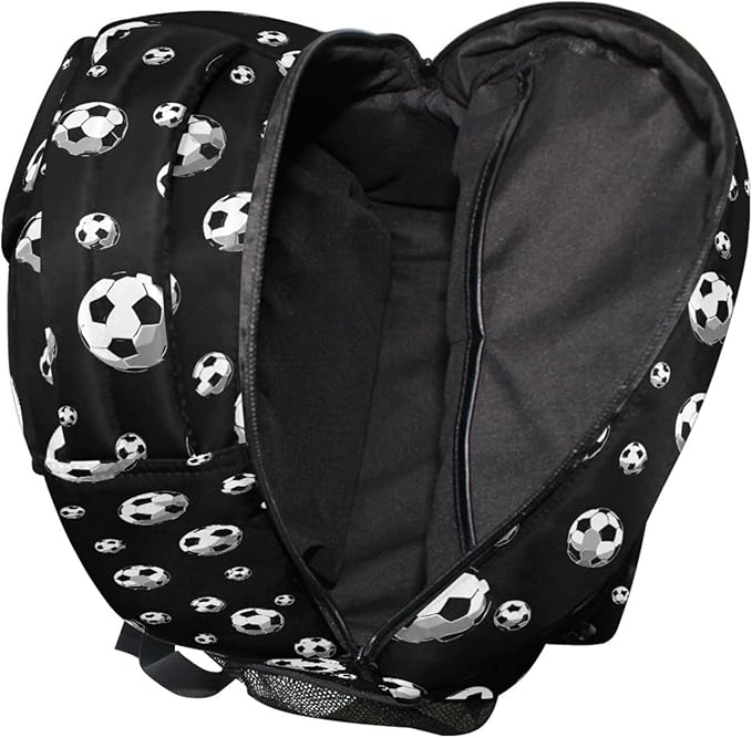 Wamika Football Ice Fire Boy Backpack Soccer Ball Sports School Backpack Kids Preschool Girl Book Bag