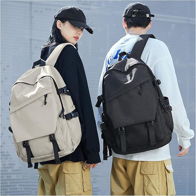 coowoz Casual Daypack Large upgraded version College Laptop Backpack for Men Women Water Resistant Lightweight School Bag Travel Rucksack for Sports High School Middle Bookbag for girls Size L(Khaki)