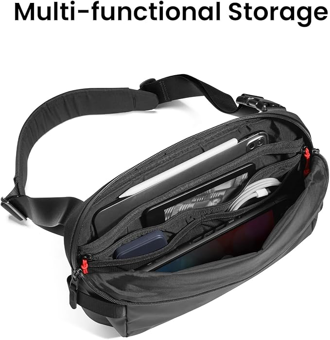 tomtoc Compact EDC Sling Bag 3L-10L, Minimalist Crossbody Bag Chest Shoulder Pack for Men Women, X-pac/Recycled Polyester