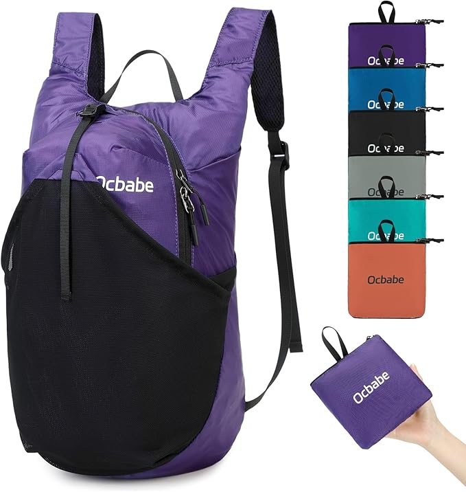 Ultra Lightweight Foldable Backpack,Water Resistant Small Packable Hiking Daypack Outdoor Camping Travel Bag