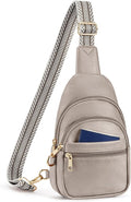 CHOLISS Anti Theft Small Sling Bag for Women and Men RFID Leather Crossbody Bags Fanny Pack Chest Bag Travel Purse Daypacks