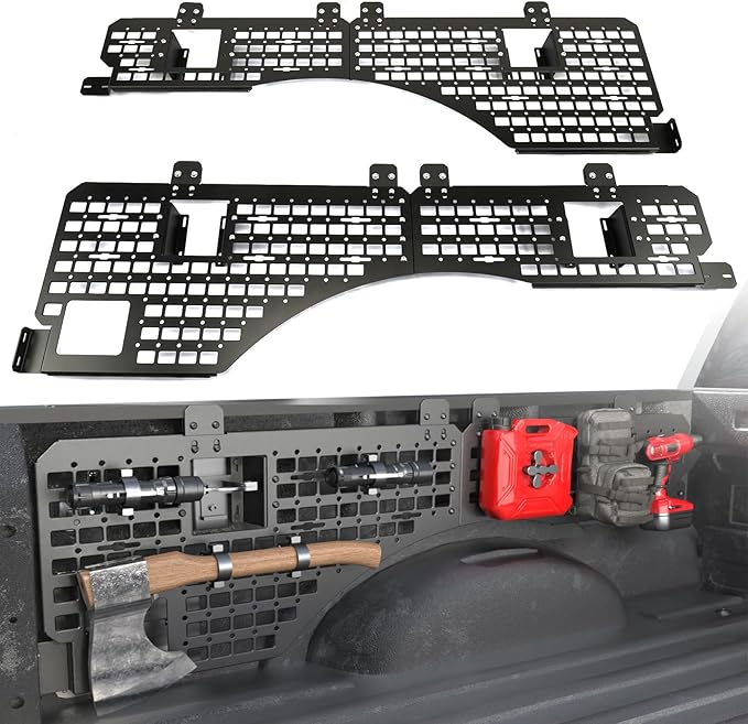 Trumgeta Side Bed MOLLE Panel Fit for 5.5 Feet Ford F150 2015-2020 & 2021-2026 Truck Storage Organizer System
