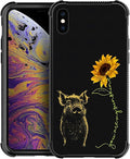 for iPhone Xs Max Case, Pig Sunflower Yellow Sunshine Pattern Graphic Design Girl Boy Soft Silicone Hard Acrylic Shock Protection for iPhone Xs Max