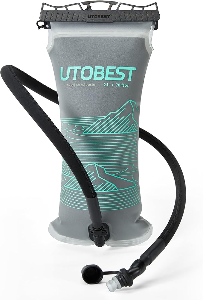UTOBEST Insulated Water Bladder with Bite Valve Cover Keeps Water Cool or Warm for Hours, Leakproof TPU Hydration for Hiking Camping and Backpacking