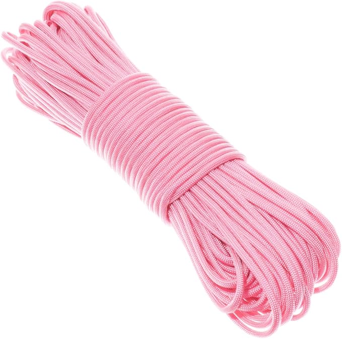 Paracord Planet Solid Color 550lb Paracord – 7 Strand Type III Nylon Cord for Indoor and Outdoor Tasks – Rose Pink (10 ft)
