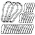 100Pack Heavy Duty Carabiner Clips, M8 5/16" Spring Snap Hooks 3Inch Zinc-Galvanized Steel Chain Clips Quick Links Safety Connector for Hammock Swing Fitness Gym Outdoor Supplies Boating