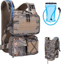 Blue Quartz 3-in-1 Running Vest with 2L Water Bladder, Lightweight Tactical Hydration Backpack with Detachable Waist Pack, Reflective Chest Pack for Hiking Running Cycling Race for Women Men