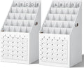 Menkxi 2 Pack 25 Slot Roll File Holder Vertical Blueprint Storage Organizer Corrugated Cardboard Roll File Cabinet Box with Labeling Grid for Office School Poster Map Gift Wrap Architectural Home