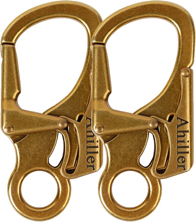 Ahiller Carabiner Clip, Double Anti-Misopening Locking Design, 3" Zinc Alloy Heavy Keychain for Outdoor Camping Hiking, Key Ring Clip
