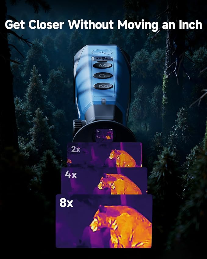 TOPDON TS004 Pro Thermal Imaging Monocular, 512 x 384 TISR 384 x 288 IR Resolution, Supported Wireless Connection, 19mm 50Hz Thermal Night Vision with 11h Battery Life, IP67 Monocular for Hunting