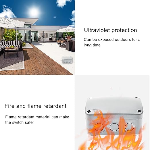 Outdoor White Junction Box,Nineleaf IP66 Waterproof Electrical Project Boxes PVC/ABS Weatherproof Plastic Enclosure Box Universal Watertight 4.9 x 3.3 x 2.3 inch (125x86x62mm), 1PCS