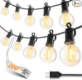 Outdoor String Patio Lights, 200FT 100 LED Patio Lights Waterproof, Connectable Shatterproof Hanging Outside String Light for Backyard, Porch, Deck, Balcony, Garden, House Decor, 2200K