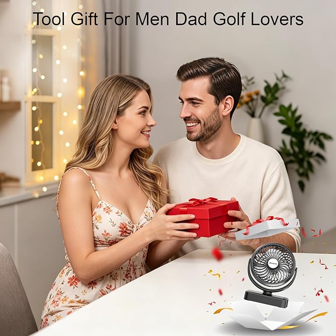 10000mAh Magnetic Cruise Golf Cart Fan, Camping Fans with Hook, Ultra-Compact Travel Fan for Sleeping, Work Light Tool Gifts for Mom Women Men Dad BBQ Grill, Travel Camping Cruise Essentials 2026