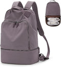 Gym Backpack for Women Waterproof Small Gym Bag With Shoe Compartment Sports Essentials Cheer Backpack with Wet Dry Pocket,Purple
