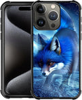 for iPhone 16 Pro Case, Snowy Mountain Fox Lake Pattern Graphic Design Girl Boy Soft Silicone Hard Acrylic Shock Protection for iPhone 16 Pro
