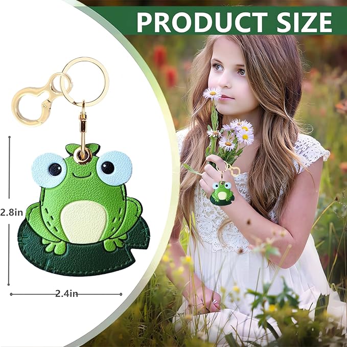Leather Keychain Holder Case Compatible with AirTag,Cute air tag Cover with Keychain Ring,GPS Tracker Case for Keys