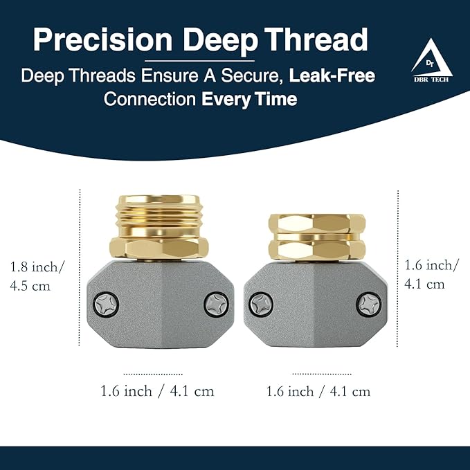 DBR Tech® Hose Repair Kit – Fix Leaks on 3/4 & 5/8 inch Garden Hoses