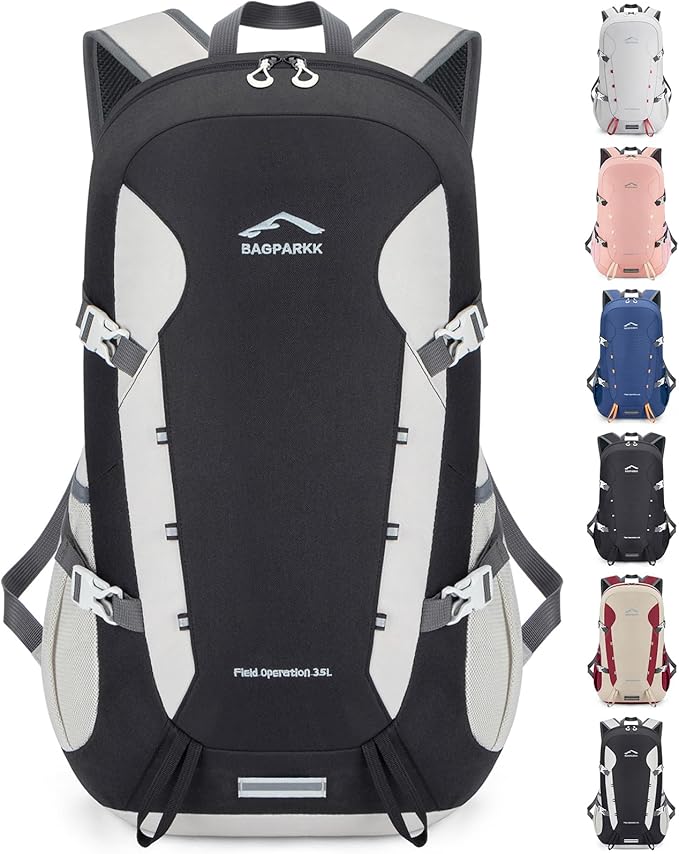 BAGPARKK Hiking Backpack,Large 35L Travel Backpacks for Men Women,Water Resistant Ultra Lightweight Foldable Packable Camping Daypack for Outdoor Sports