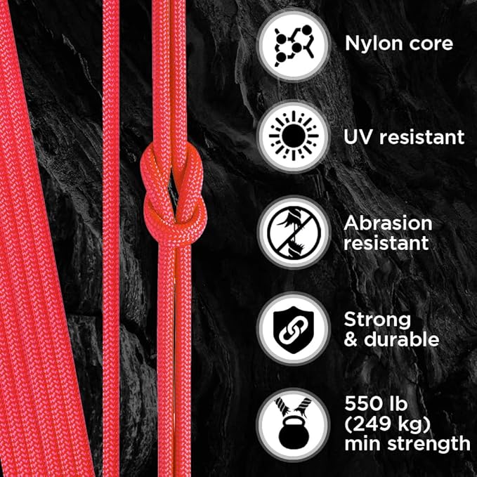 TECEUM Reflective Paracord Rope 1000 – 1000ft/200ft/100ft/50ft – 40+ Colors – Glow in The Dark – para Cord – Utility Rope for Survival, Hunting & Camping Gear – Nylon String, Camping Rope, Tent Cord