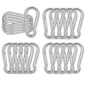 20PCS M6 Heavy Duty Carabiner Clip, 2.36Inch Snap Hook Quick Link Small Carabiner Clips,Spring Link Buckle for Fishing Camping Hammock Dog Leashes-260LBS Holding Capacity (Silver)