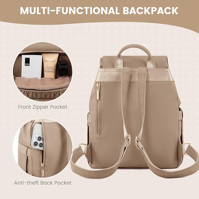 LOVEVOOK Mini Backpack for Women,Small Backpack Purse for Travel Work Cute Backpack Daypack With Anti-theft Pocket Mini Bag for Daily College Shopping
