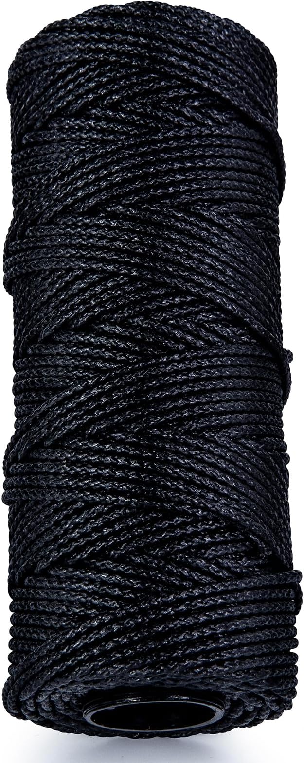 HONGDA Braided Tarred Bank Line Twine, Black Nylon String, 236 Feet #36, 2.2mm for Gardening, Construction, Gear Tying, Jungle Survival, Trotline