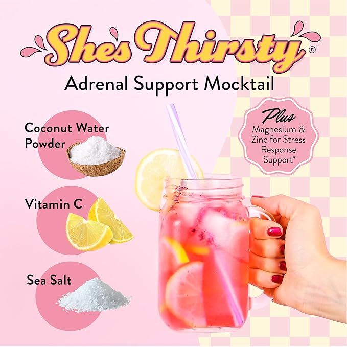 Legendairy Milk She’s Thirsty – Strawberry Lemonade, No Sugar Added Electrolytes Powder Packets–Coconut Water Mix for Women, Instant Hydration Packets, Immune Support, Pregnancy Safe, 18 Ct