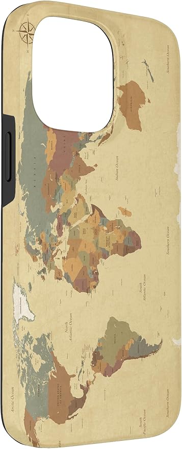 Globe Map Smartphone Cell Cover Gift World Map Pattern Phone Case for iPhone 14 Pro Max
