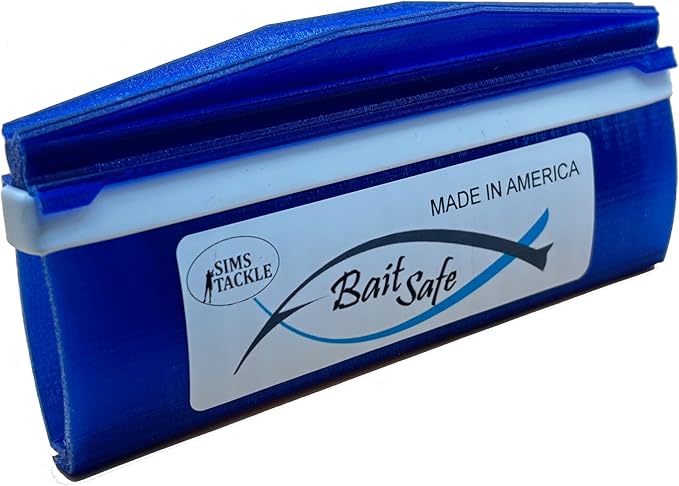 Bait Safe Lure cover/Protector, Patent Pending easy on/Off system, Saltwater Resistant Fishing Gear, Protects & Organizes Lures (Blue, Large)