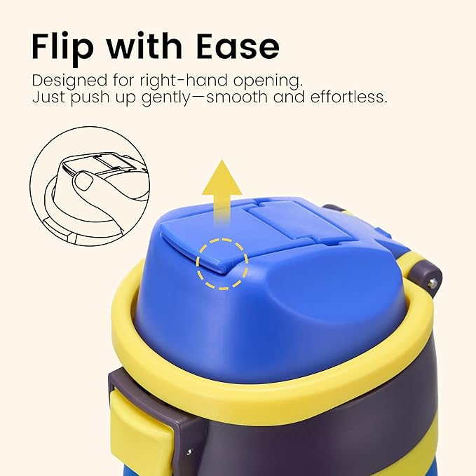 Fijinhom 24 oz Insulated Water Bottle with 2-in-1 Straw and Spout Lid, Stainless Steel Double Wall Vacuum Flask, Sports Water Bottle Keeps Cold 24H, Leak Proof for Gym, Outdoor, Travel (Blue)