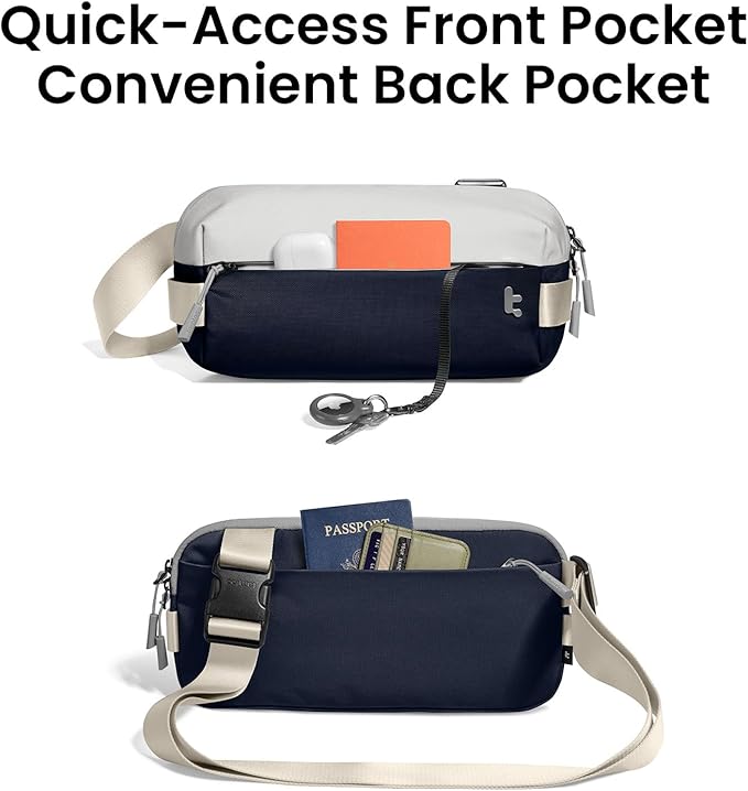tomtoc Compact EDC Sling Bag 3L-10L, Minimalist Crossbody Bag Chest Shoulder Pack for Men Women, X-pac/Recycled Polyester