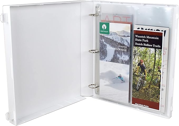 UniKeep National Parks Themed Case to Hold Park Brochures, Maps, and Pamphlets - Metal D-Ring Binder