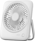 Otlonpe Personal Portable Desk Fan, 4000mAh Small Rechargeable Portable Fan Battery Operated & USB Powered for Travel Sleeping Bedroom Office Home Table, Cordless, Quiet, 4-Speed, 6.5 Inch (White)