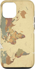 Globe Map Smartphone Cell Cover Gift World Map Pattern Phone Case for iPhone 12/12 Pro