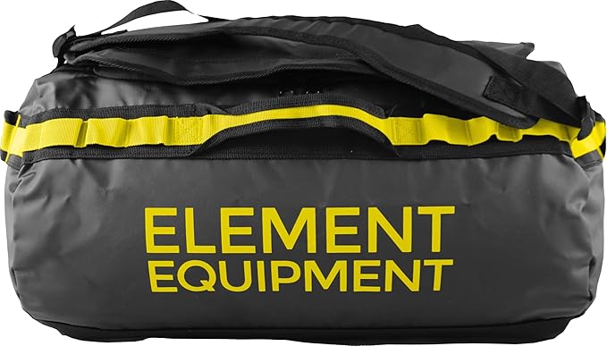 Element Equipment Trailhead Duffel Bag Shoulder Straps Waterproof Black/Yellow Small