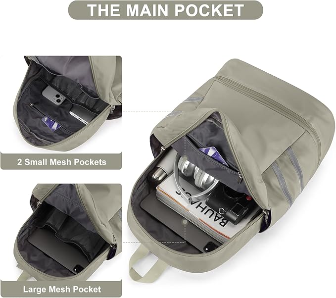 coofay Gym Backpack For Women Waterproof Backpack With Shoe Compartment Lightweight Travel Backpack Sports Backpacks Small Gym Bag