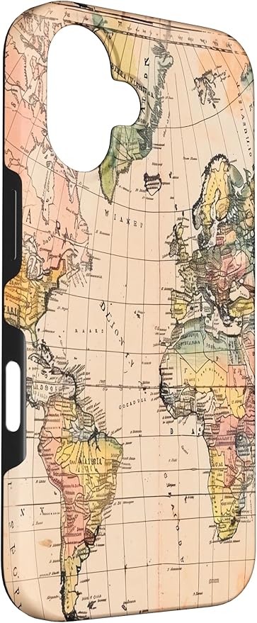 World Map ,Old Map of the World Case for iPhone 16